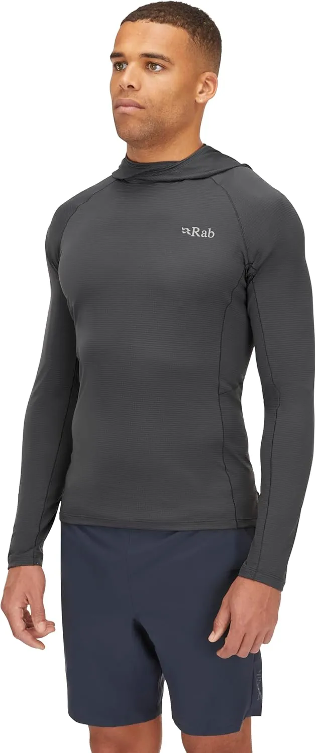 Rab Men's Sonic Hoody - Lightweight Breathable Baselayer Shirt for Hiking & Trail Running