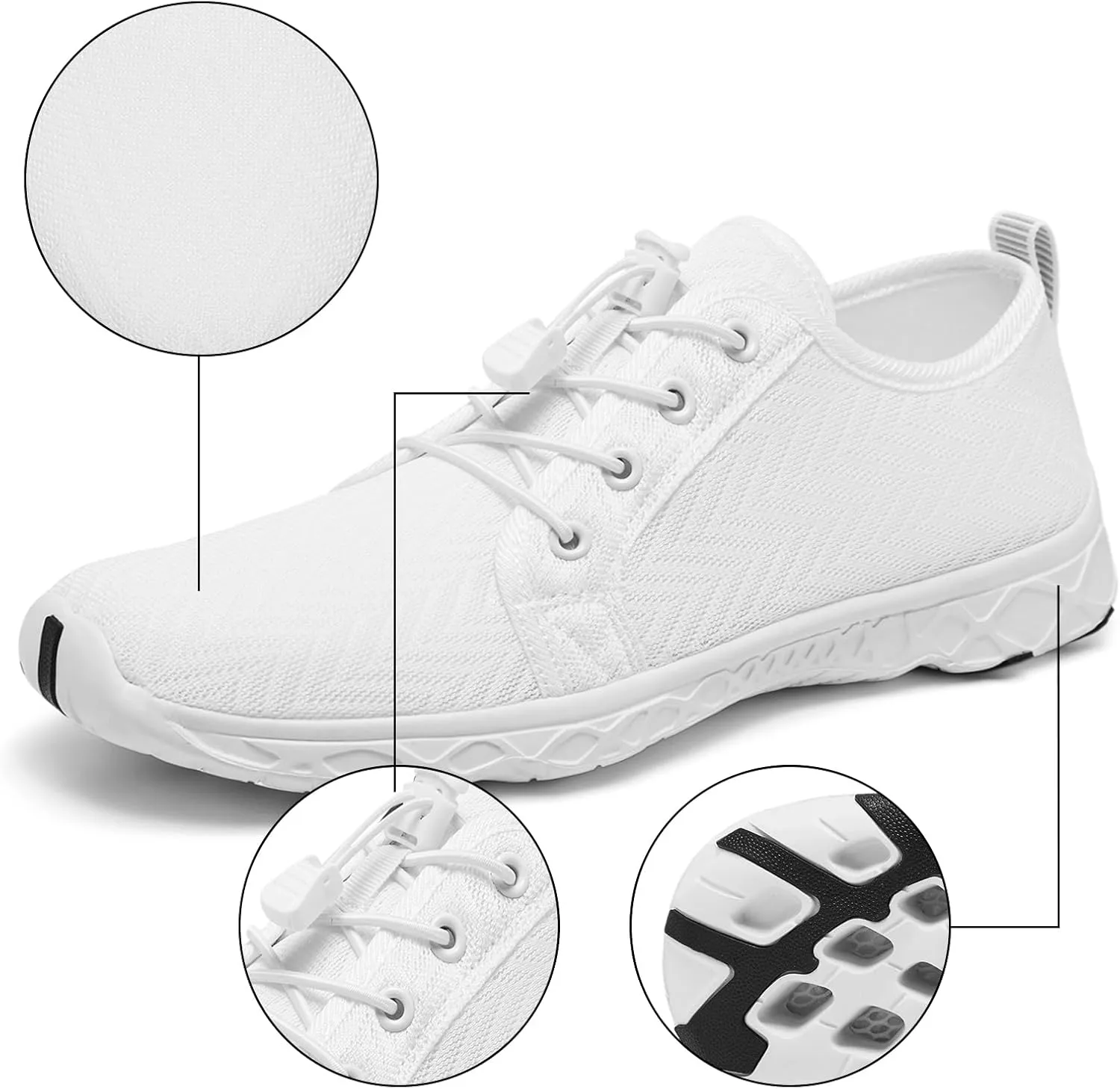 Racqua Women Men Breathable Mesh Water Shoes