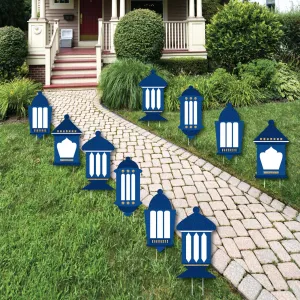Ramadan - Lantern Lawn Decorations - Outdoor Eid Mubarak Yard Decorations - 10 Piece