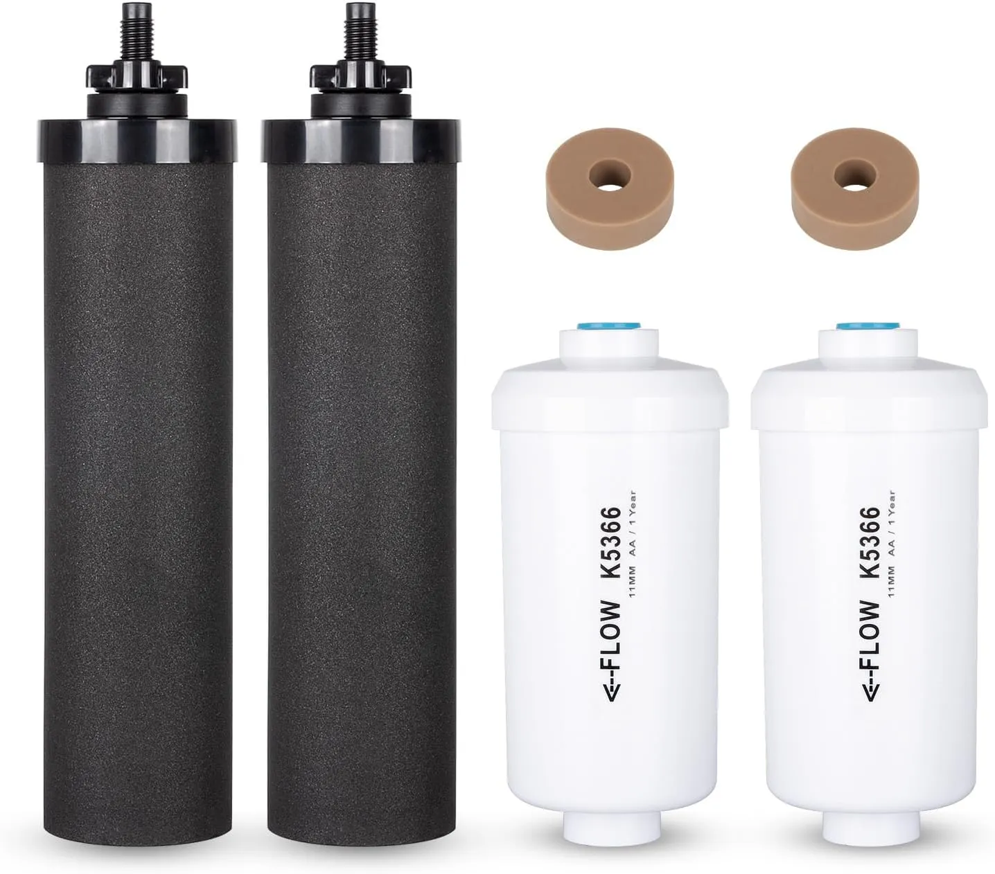 RANSOTO Water Filter Compatible with Berkey® BB9-2® Series Black Filters & FP-2® Series Fluoride Filters