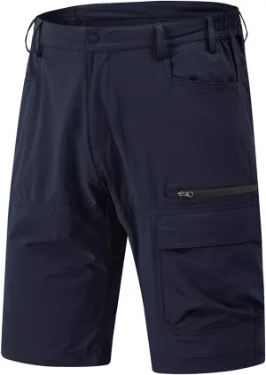 Rdruko Men's Golf Shorts Stretch 9" Quick Dry Lightweight Cargo Hiking Work Outdoor Casual Shorts 5 Pockets