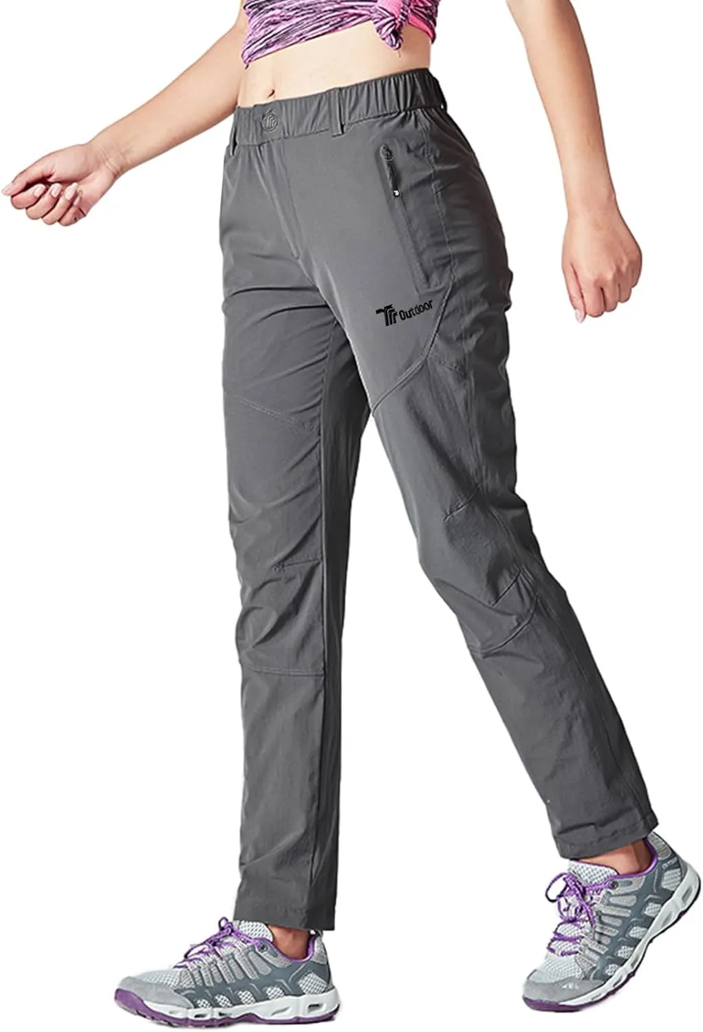 Rdruko Women's Hiking Pants Lightweight Quick Dry Water Resistant Outdoor Travel Fishing Pants with Pockets