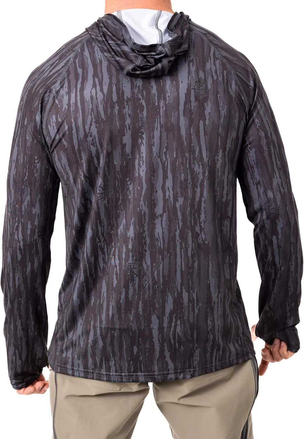 Realtree Men's Camo Sun Hooded Shirts, Lightweight, Breathable for Fishing, Hiking and Outdoors