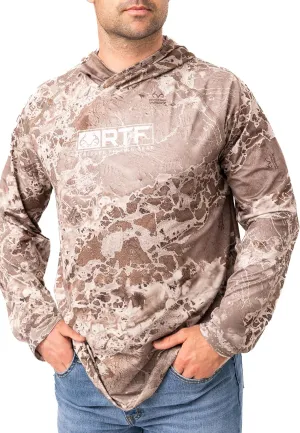 Realtree Men's Camo Sun Hooded Shirts, Lightweight, Breathable for Fishing, Hiking and Outdoors