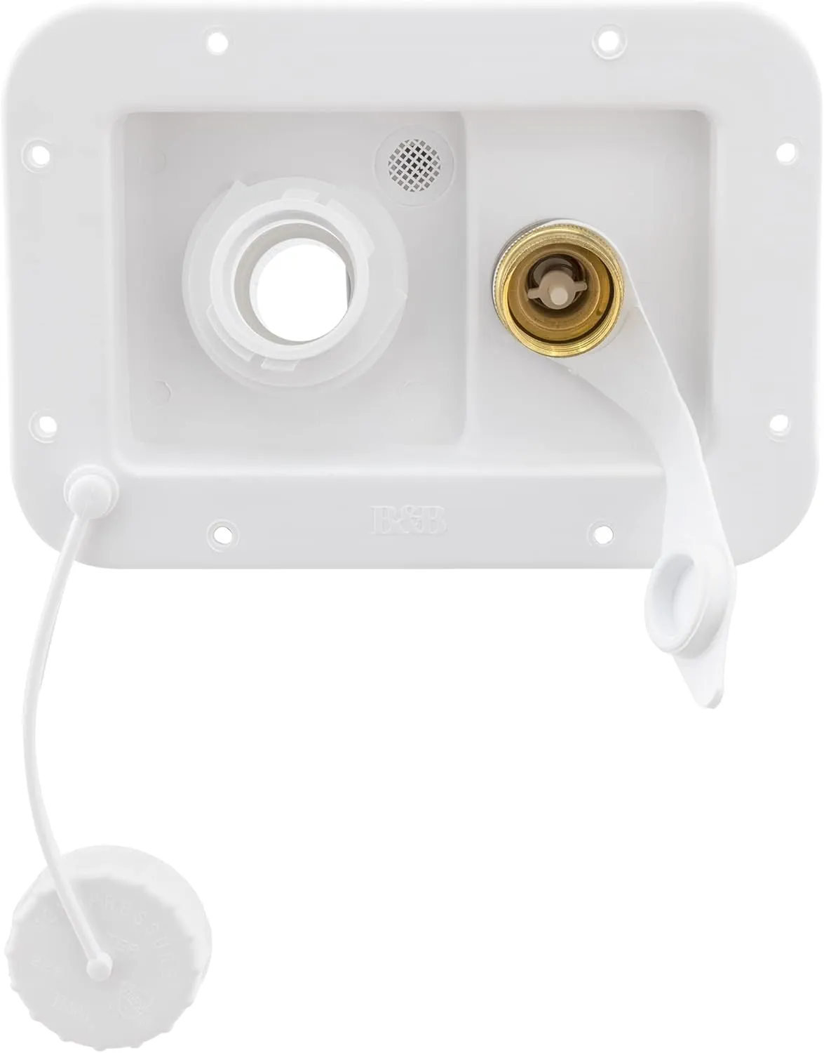 RecPro RV City Water Fill and Gravity Fill Hatch Combo | Black or White (White) | Made in USA