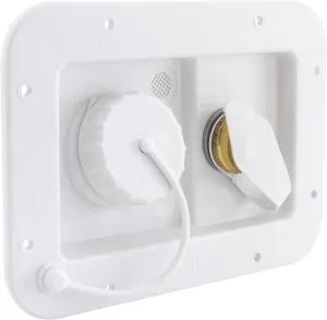 RecPro RV City Water Fill and Gravity Fill Hatch Combo | Black or White (White) | Made in USA