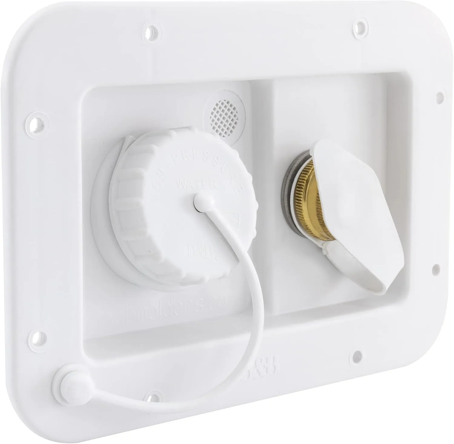 RecPro RV City Water Fill and Gravity Fill Hatch Combo | Black or White (White) | Made in USA