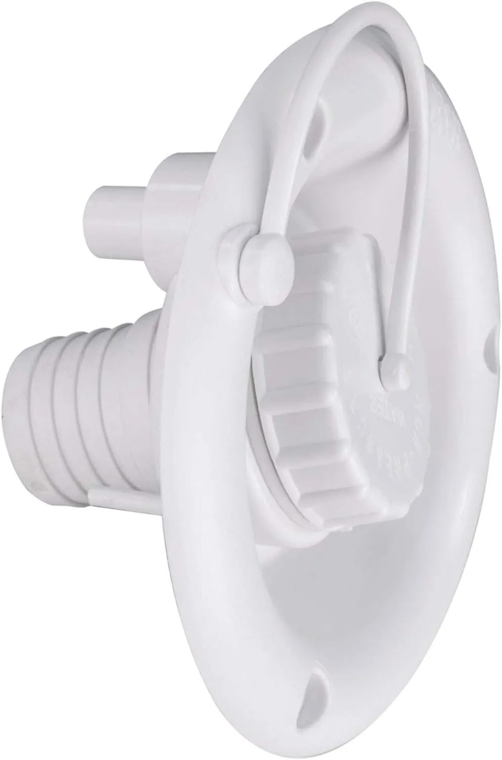RecPro RV Round Fresh Water Gravity Fill Hatch | Camper Water Inlet (White, Quick Fill)