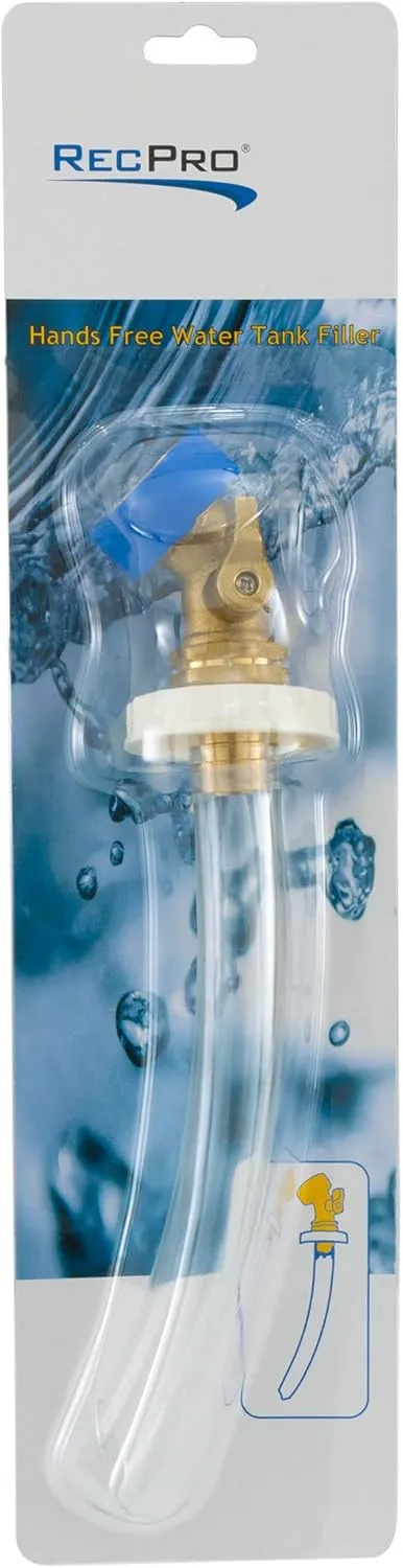 RecPro RV Round Fresh Water Gravity Fill Hatch | Camper Water Inlet (White, Quick Fill)