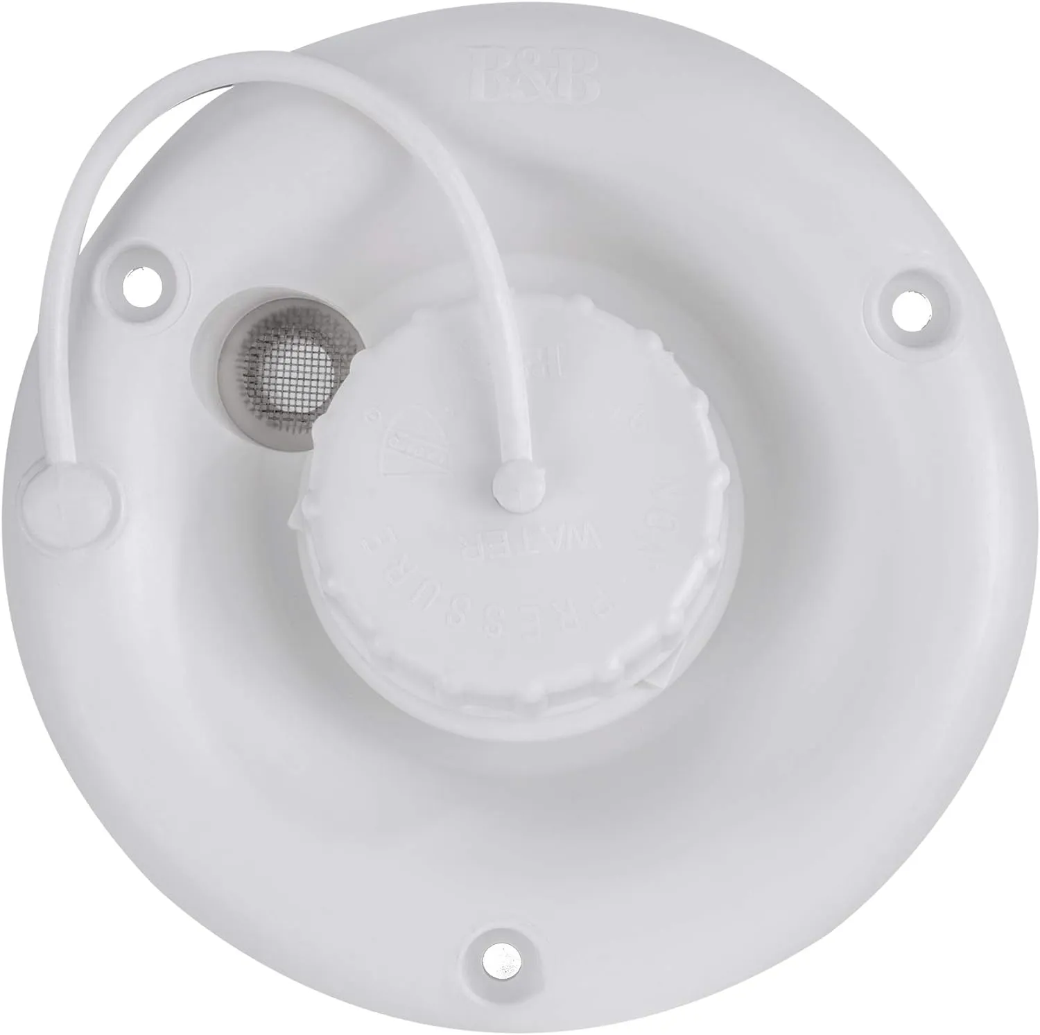 RecPro RV Round Fresh Water Gravity Fill Hatch | Camper Water Inlet (White, Quick Fill)