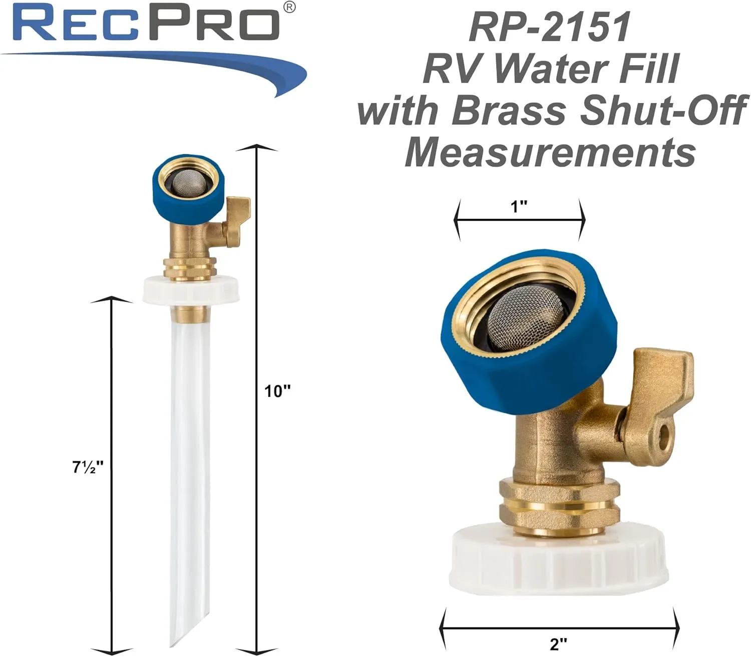 RecPro RV Round Fresh Water Gravity Fill Hatch Inlet | RV Water Fill Hatch | Camper Water Inlet Hatch | Trailer Water Fill Hatch Inlet (Black, Yes Quick Fill)