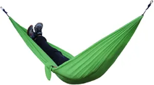 Recreation Single Double Hammock Adult Outdoor Backpacking Travel Survival Hunting Sleeping Bed Portable with 2 Straps 2 Carabiner Gifts for Hikers