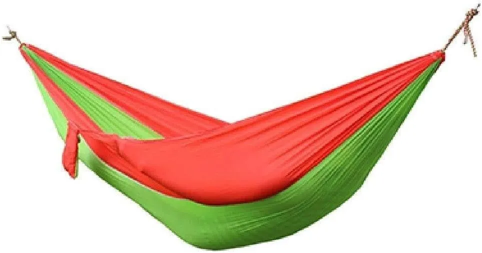 Recreation Single/Double Hammock for Adults, Outdoor Backpacking, Travel, Survival, Hunting Sleeping Bed with 2 Straps & 2 Carabiners