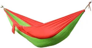 Recreation Single/Double Hammock for Adults, Outdoor Backpacking, Travel, Survival, Hunting Sleeping Bed with 2 Straps & 2 Carabiners
