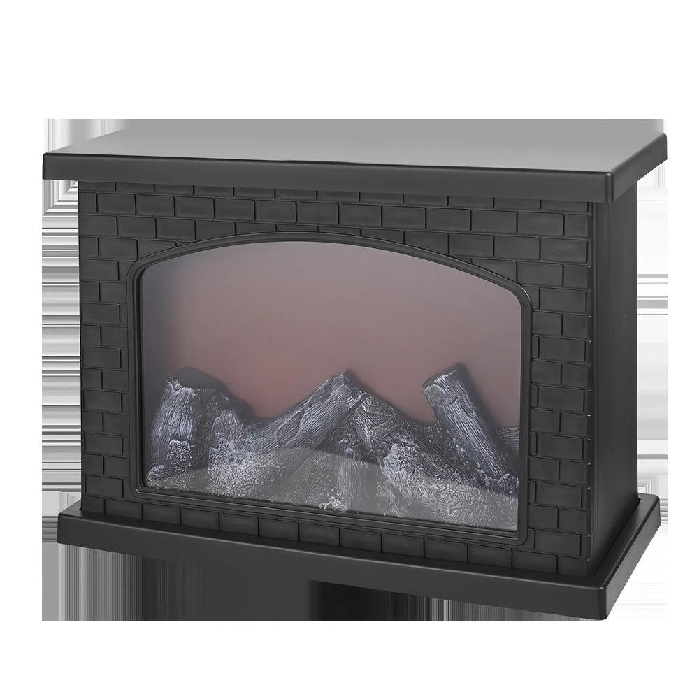 Rectangle Fireplace Lantern with Realistic Flame Effect
