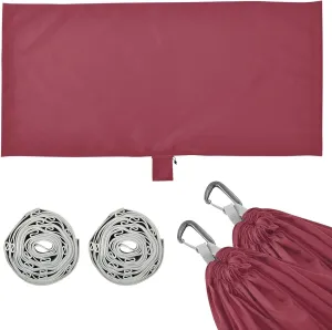 Red-Violet Solid Color Camping Hammock, 330 lbs with 2 Tree Straps, Carry Bag, Single Portable Hammock for Outdoor/Indoor, Hiking, Beach, Backpacking, Travel