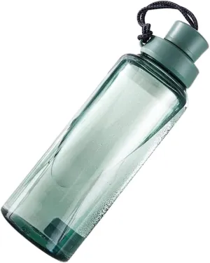 Refillable Water Bottles 1000ml/33oz Large Capacity Water Bottle, Portable Plastic Sports Water Bottle, Fitness Drinking Bottles With Rope Sports Water Bottle (Color : B-Green)