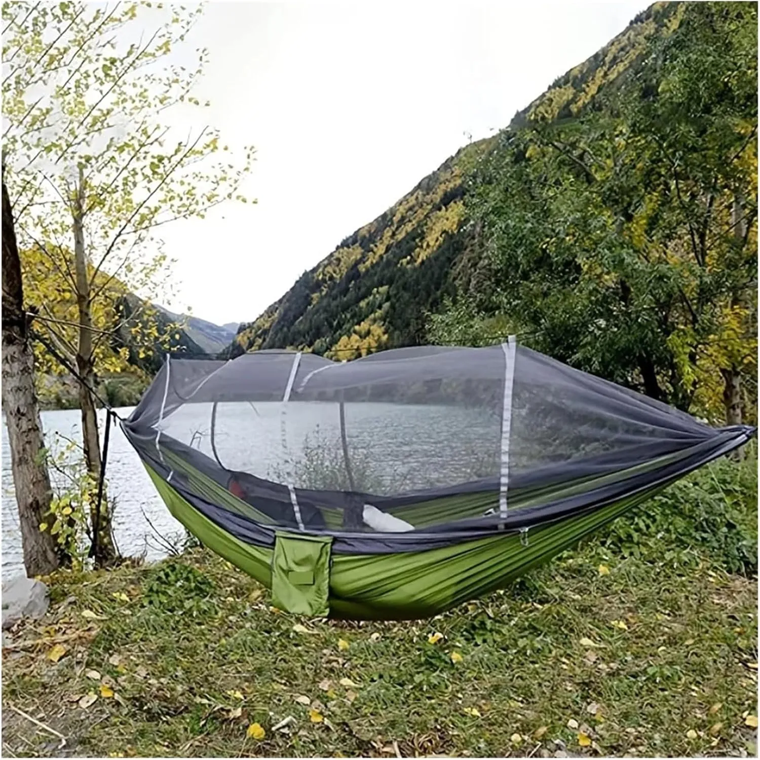 Relax in Comfort Portable Nylon Camping Hammock Hanging Hammock for Backpacking, Travel, Beach, and Yard 102.36 * 55.12inch for Terrace, Outdoor(Pink)