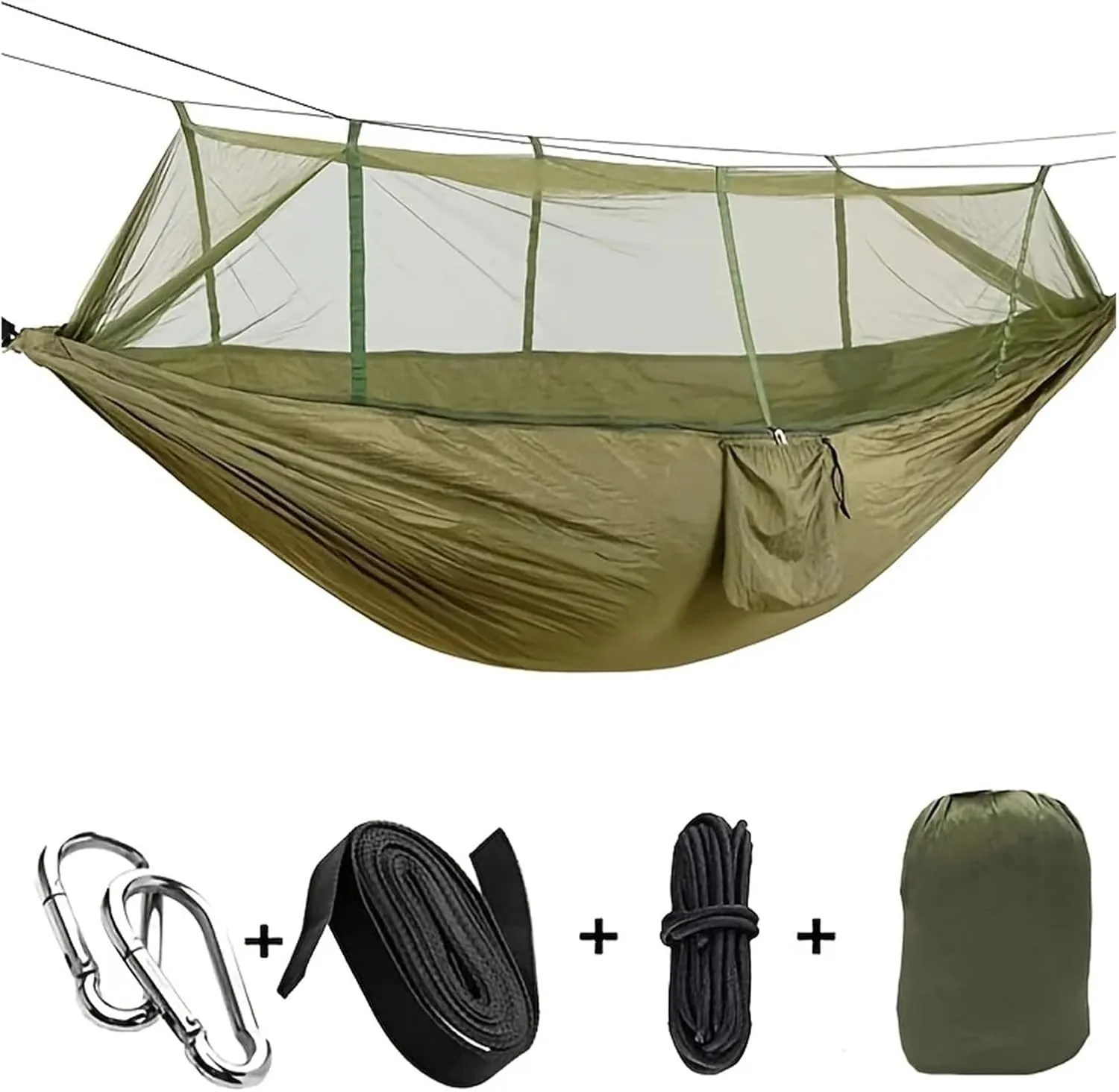 Relax in Comfort Portable Nylon Camping Hammock Hanging Hammock for Backpacking, Travel, Beach, and Yard 102.36 * 55.12inch for Terrace, Outdoor(Pink)