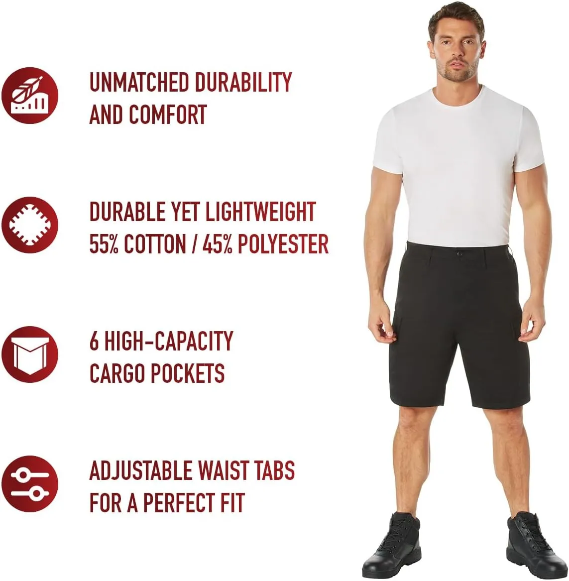 Rothco BDU Cargo Shorts Men’s Outdoor Shorts Hiking Shorts