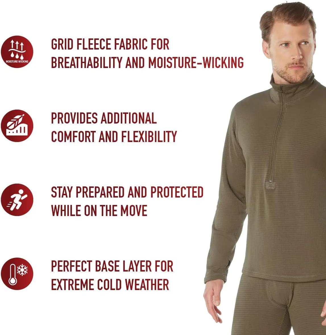 Rothco Gen III Level II Underwear Top Quarter Zip Thermal Underwear Top