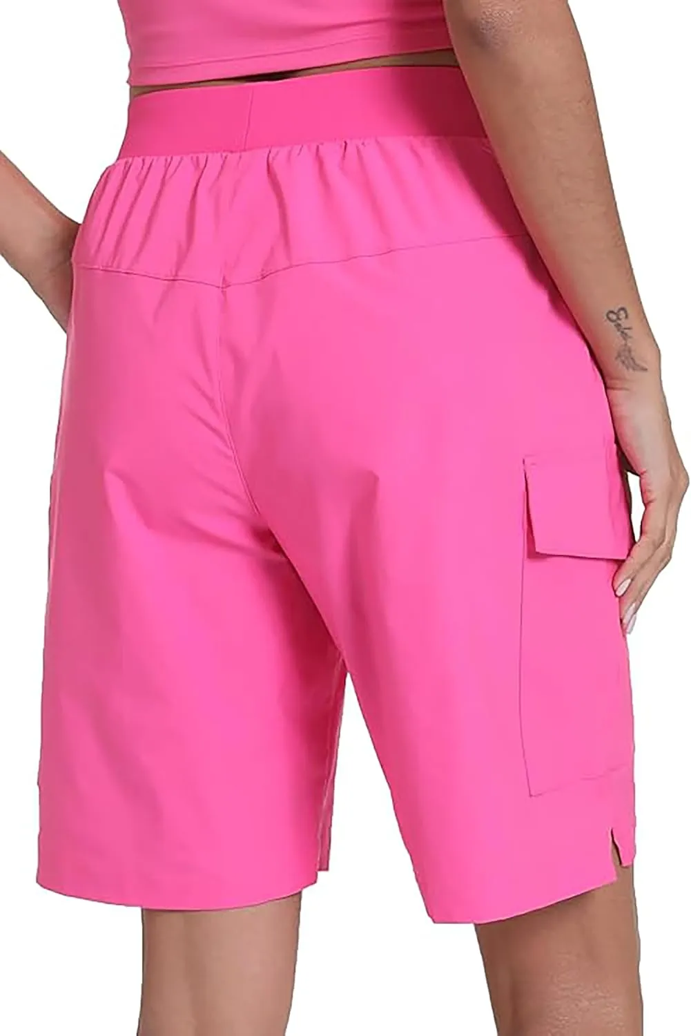 Rrosseyz Women's Hiking Cargo Shorts with Pockets Quick Dry Athletic Gym for Women Exercise Lounge