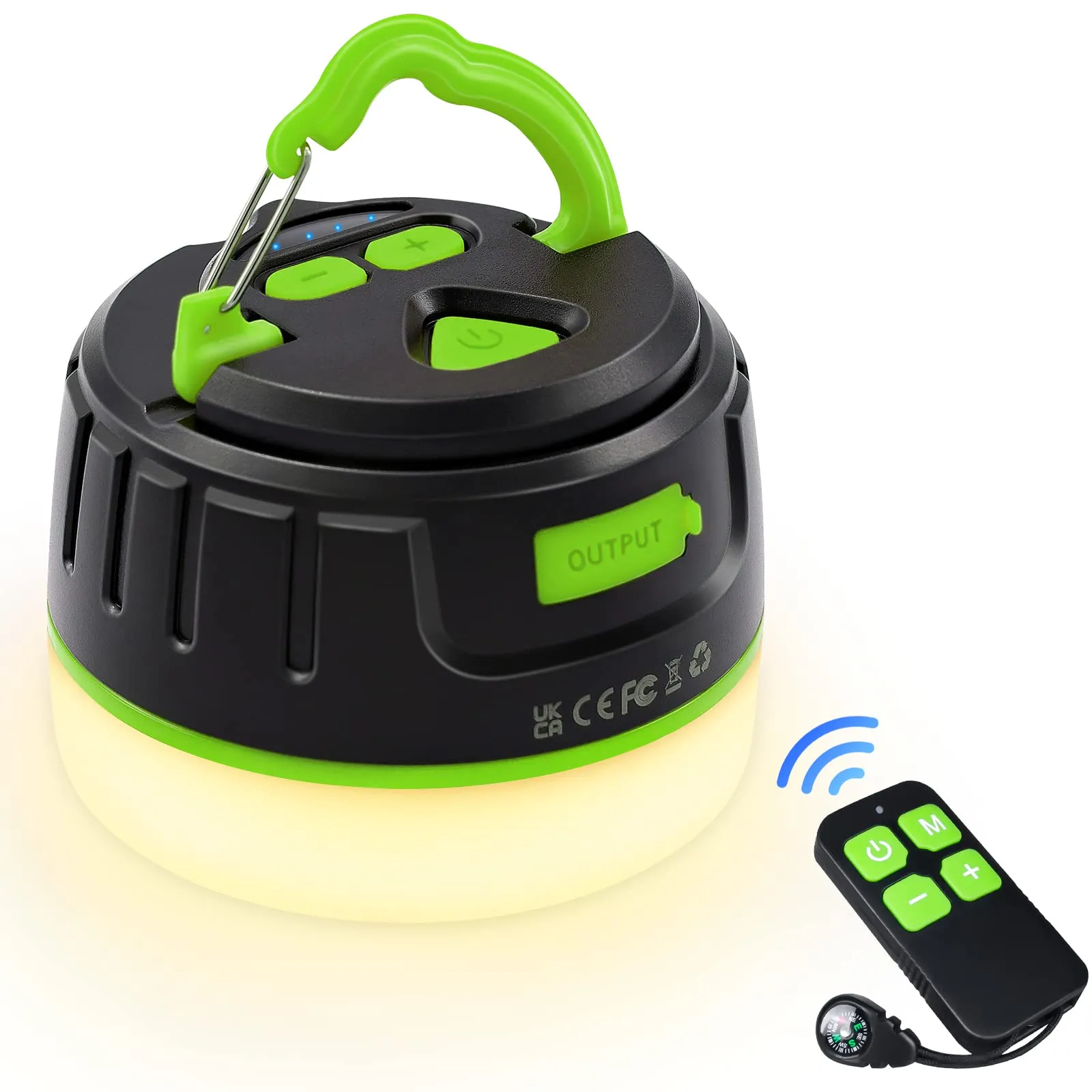 Rynx | LED Camping Light Lanterns Rechargeable, Hanging Tent Light Remote Control, 1000Lm Up to 150H Runtime, Power Bank 5200Mah, 5 Light Modes, Magnetic, Waterproof Lantern Flashlight