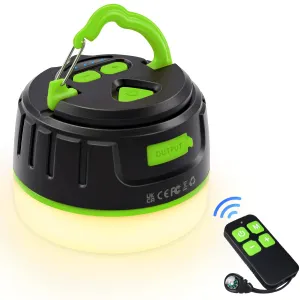 Rynx | LED Camping Light Lanterns Rechargeable, Hanging Tent Light Remote Control, 1000Lm Up to 150H Runtime, Power Bank 5200Mah, 5 Light Modes, Magnetic, Waterproof Lantern Flashlight