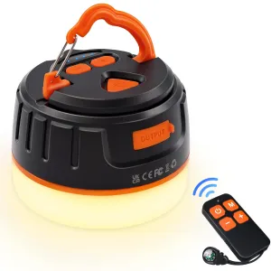 Rynx | Sinvitron Camping Lantern 1000Lm, 5200Mah Camping Light With Remote Control, Up To 150H Operation, 5 Light Modes, Ipx5 Waterproof Emergency Lighting For Home, Power Outage, Hiking, Fishing (Org)