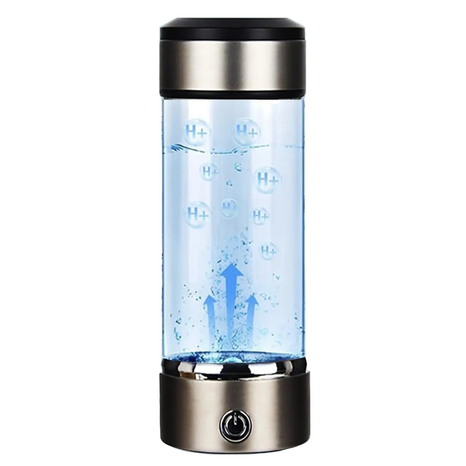 SANTIFY Hydrogen Water Bottle 14 Oz Portable Hydrogen Water Ionizer Machine - Hydrogen Water Generator - Hydrogen Rich Water Glass Health Cup (1)