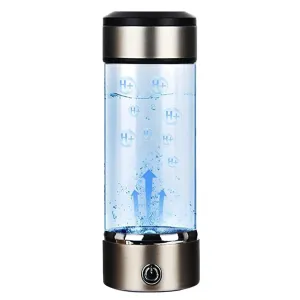 SANTIFY Hydrogen Water Bottle 14 Oz Portable Hydrogen Water Ionizer Machine - Hydrogen Water Generator - Hydrogen Rich Water Glass Health Cup (1)