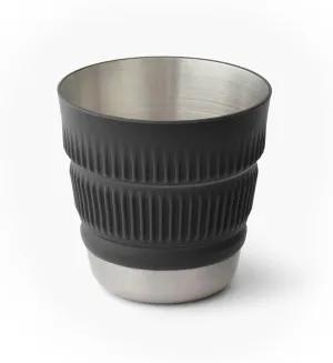 Sea to Summit Detour Stainless Steel Collapsible 16 Ounce Camp Mug, Beluga Black