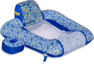 Seachoice Zero Gravity Inflatable Water Chair, Lounge Chair with Cup Holder