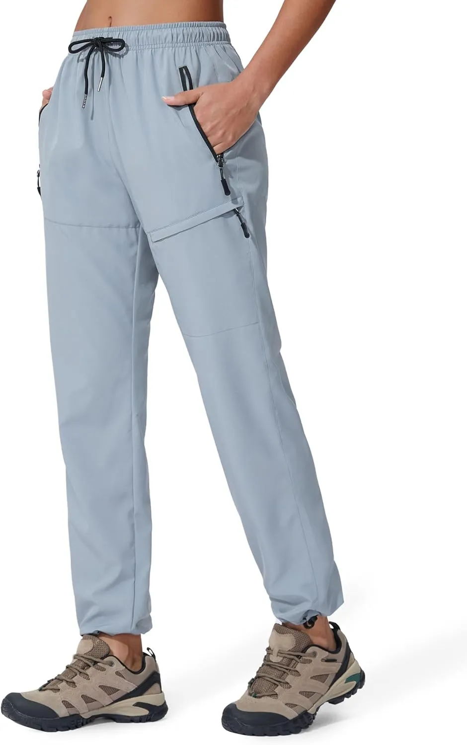 Seamaid Women's Hiking Pants Quick Dry Lightweight Travel Pants with Zipper Pockets Water Resistant for Outdoor Camping