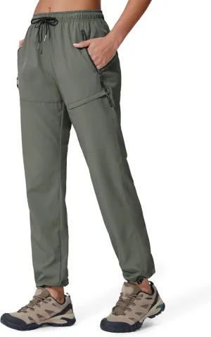 Seamaid Women's Hiking Pants Quick Dry Lightweight Travel Pants with Zipper Pockets Water Resistant for Outdoor Camping