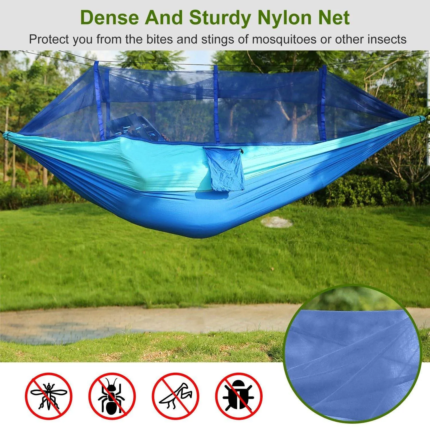 Seamless integration Time-limited offer Double with Mosquito Portable Net Camping Hammock
