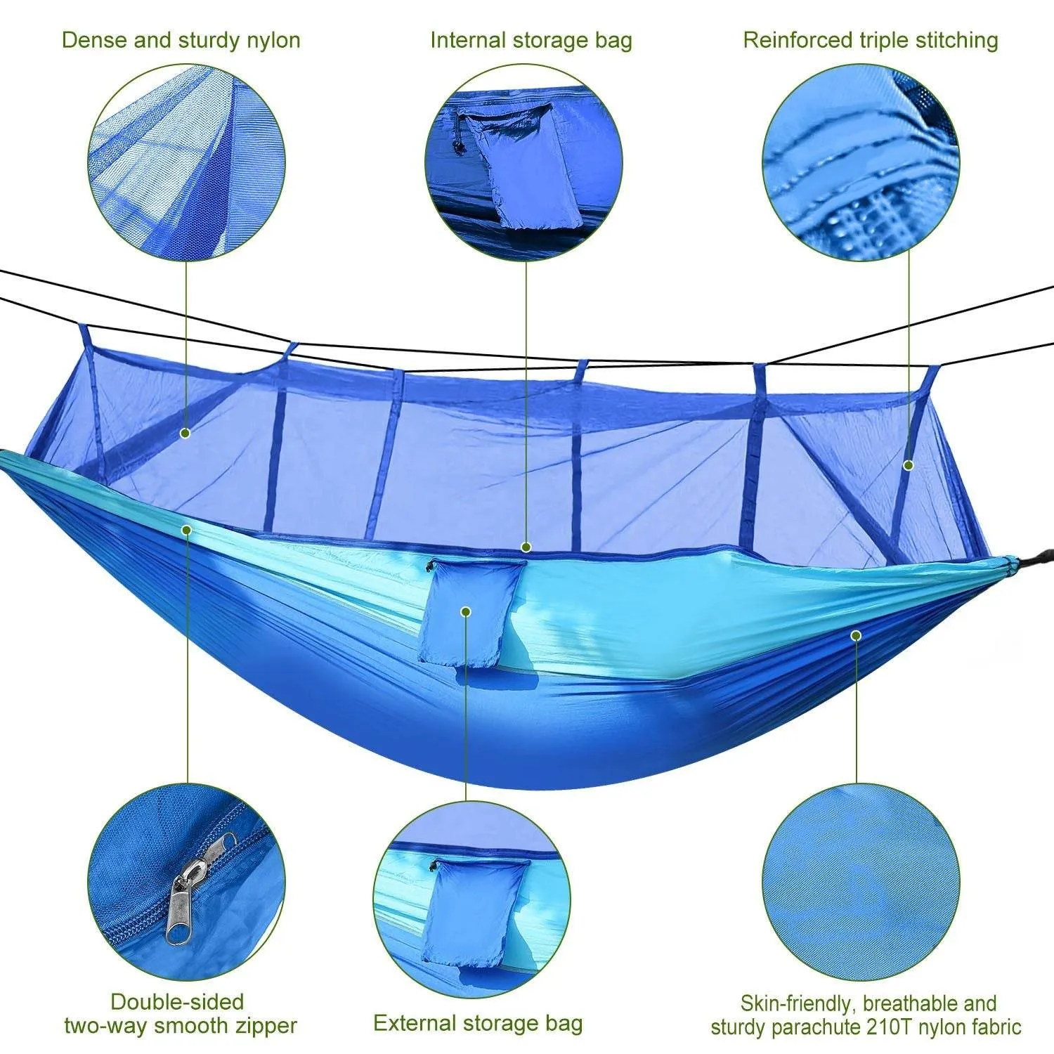 Seamless integration Time-limited offer Double with Mosquito Portable Net Camping Hammock
