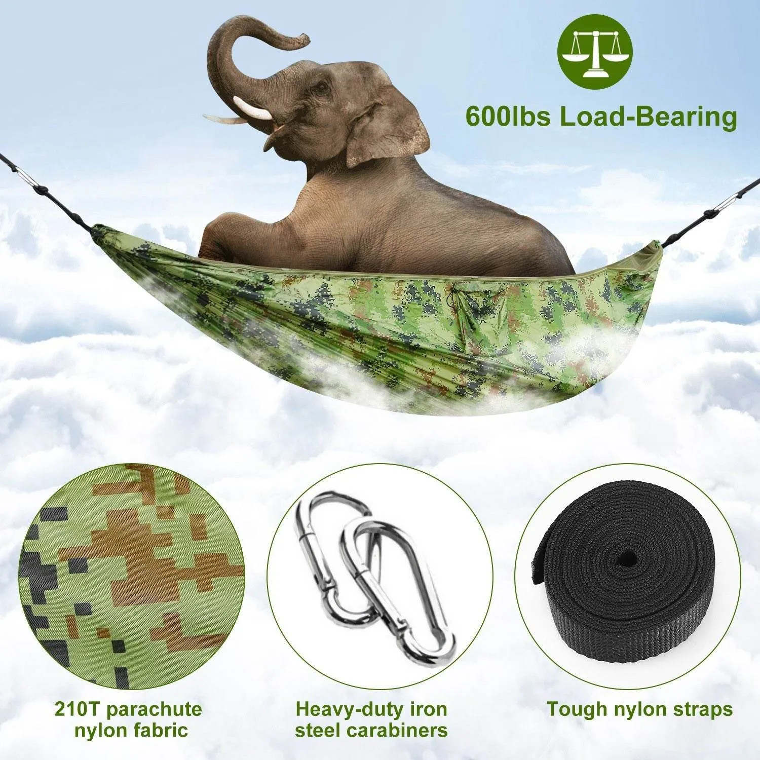 Seamless integration Time-limited offer Double with Mosquito Portable Net Camping Hammock
