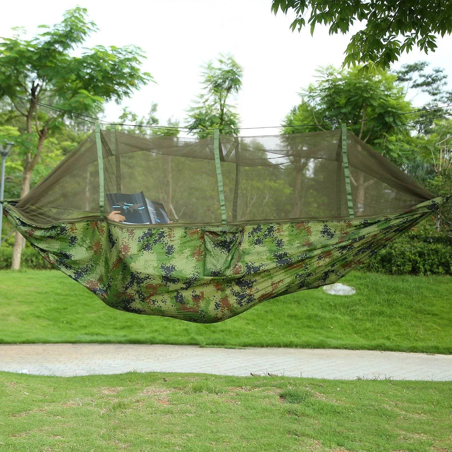 Seamless integration Time-limited offer Double with Mosquito Portable Net Camping Hammock