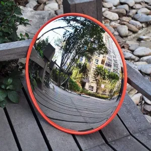 Security Viewpoint Security Mirror Traffic Mirror Wide Angle Traffic Mirror Convex Mirror for Supermarket Warehouse, Anti-Theft Device (Size : 60cm, Color: Orange)