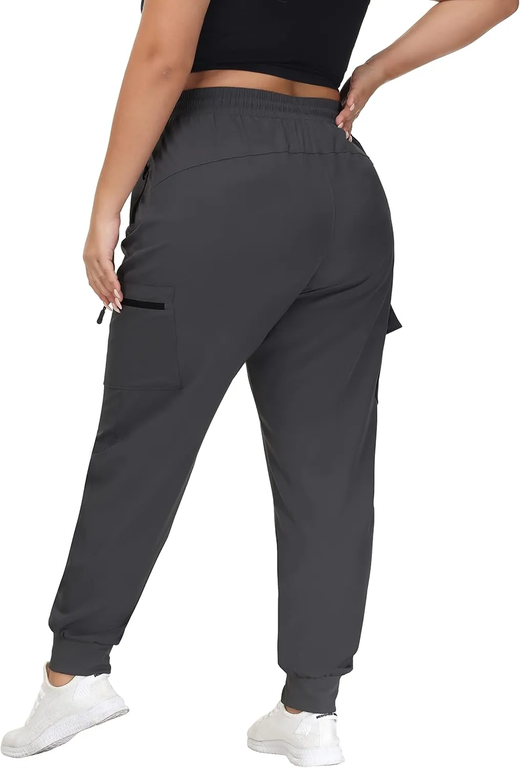 SEKINO Women's Plus Size Hiking Cargo Pants Lightweight Quick Dry Joggers Athletic Workout Outdoor Zipper Pockets Pants
