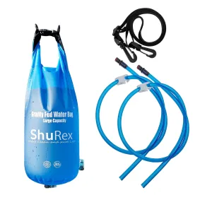 ShuRex 3-Gal Gravity Water Bag for Sawyer Filtration, 2 Pipes, BPA-Free