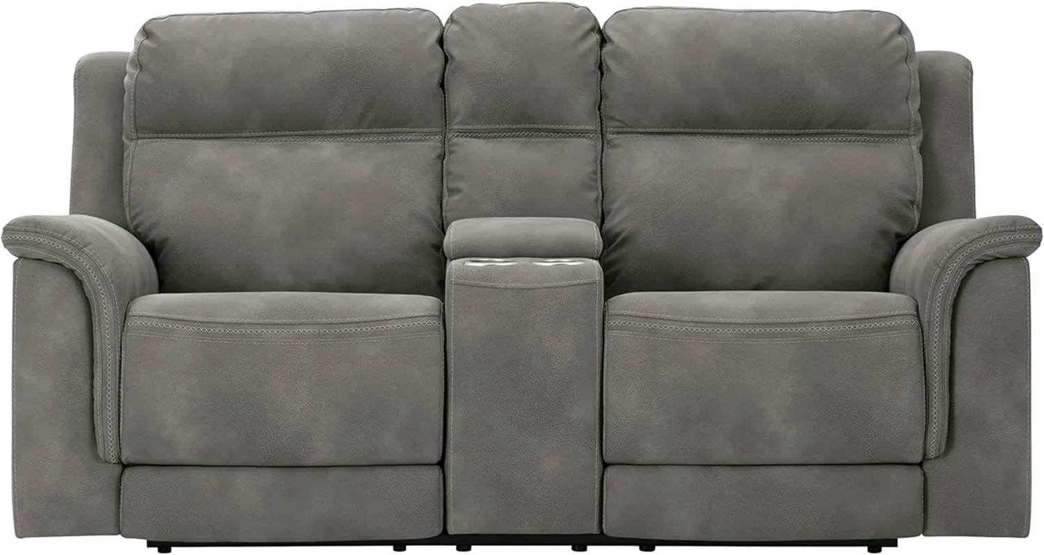 Signature Design by Ashley Next-Gen DuraPella Love Seats, Slate