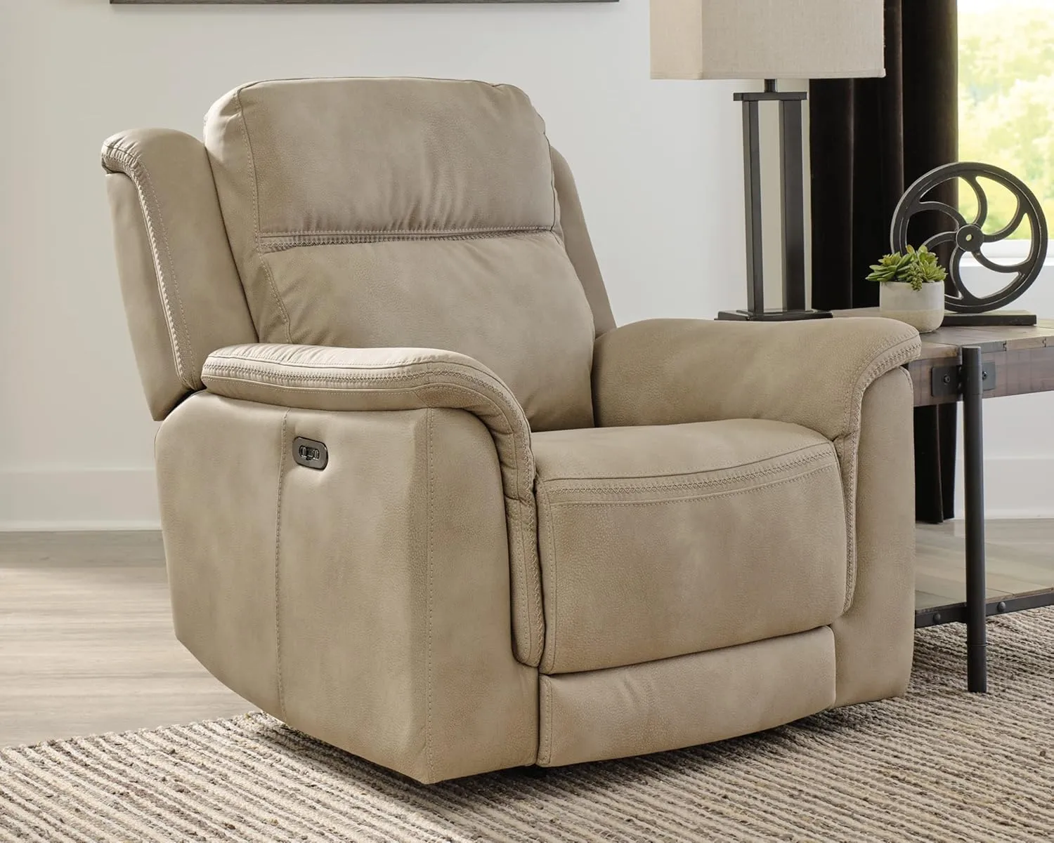 Signature Design by Ashley Next-Gen DuraPella Power Recliner with Adjustable Headrest, Beige