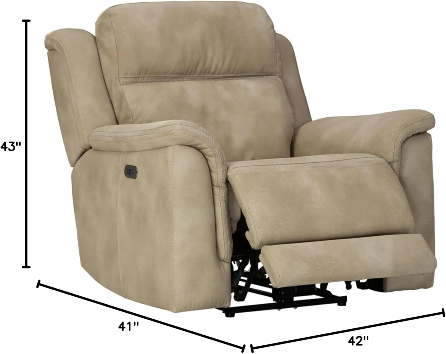 Signature Design by Ashley Next-Gen DuraPella Power Recliner with Adjustable Headrest, Beige