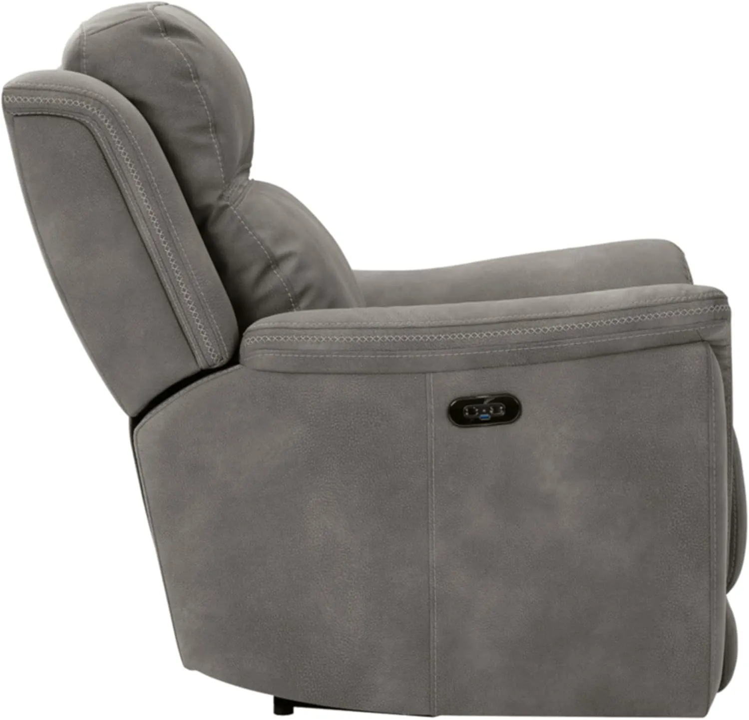 Signature Design by Ashley Next-Gen DuraPella Power Recliner with Adjustable Headrest, Gray