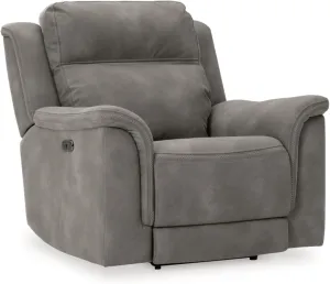 Signature Design by Ashley Next-Gen DuraPella Power Recliner with Adjustable Headrest, Gray