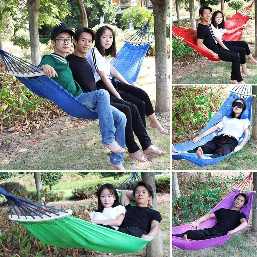 Single and Double Hammock Portable Parachute Hiking, Backpacking, Beach, Patio Equipment