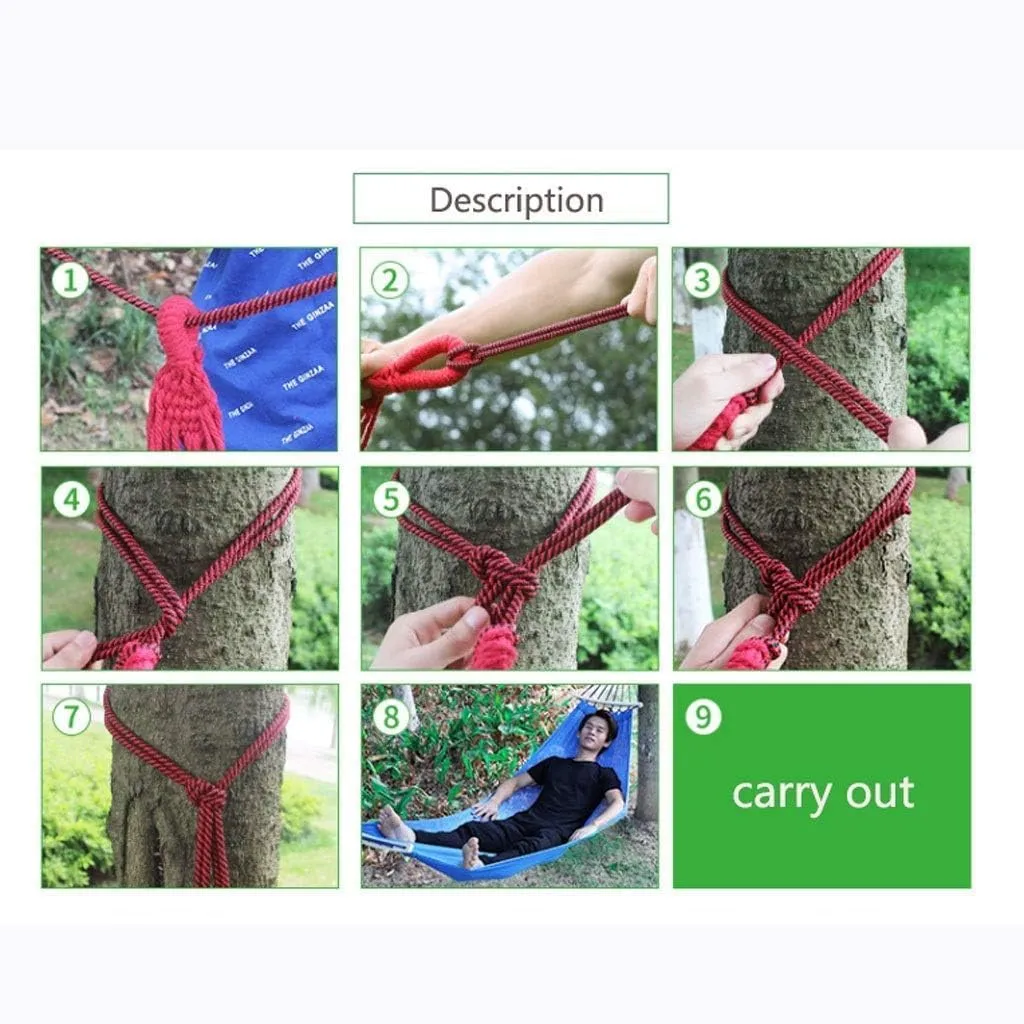 Single and Double Hammock Portable Parachute Hiking, Backpacking, Beach, Patio Equipment
