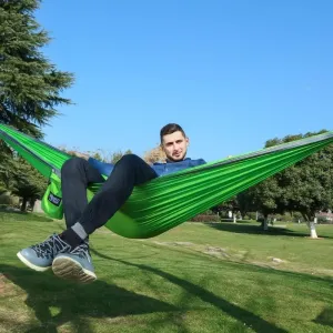 Single Double Hammock Adult Outdoor Backpacking Travel Sleeping Bed Portable Leisure Swing Floor Mat (Color : 2)